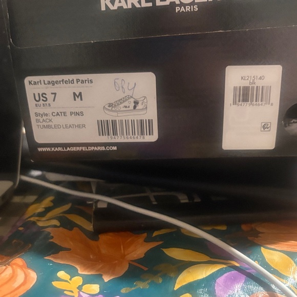 Karl Lagerfeld Black and White Sneakers - Picture 2 of 2